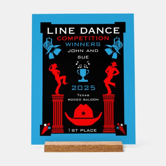 アメリカン・ライン・踊り競技会 アクリルサイン (正面)