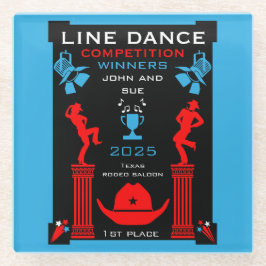 アメリカン・ライン・踊り競技会 ガラスコースター