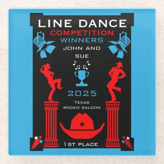 アメリカン・ライン・踊り競技会 ガラスコースター (正面)