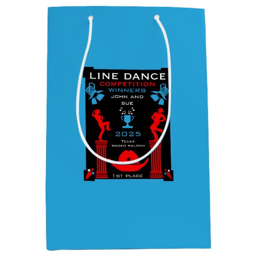 アメリカン・ライン・踊り競技会 ミディアムペーパーバッグ (正面)