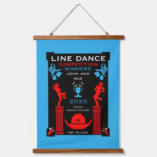 アメリカン・ライン・踊り競技会 吊り下げ型タペストリー (正面)