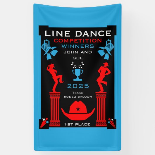 アメリカン・ライン・踊り競技会 横断幕 (縦)