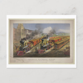 アメリカン・レイルシーン1874年、キュリエ&イヴ ポストカード
