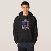 アメリカン・ワイフ 7月4日 アメリカ国旗 サングラス F パーカ (正面フル)