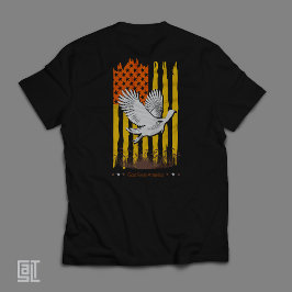 アメリカン・ワイルドターキー・フラッグ・サンクスギビング・スポーツ・ハント Tシャツ