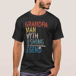 アメリカン＋ヴィンテージ＋フィッシング＋レジェンド＋おじいちゃん Tシャツ
