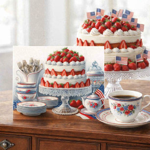 アメリカン ヴィンテージ 4th ジュライ コーヒーとケーキ シーズンカード
