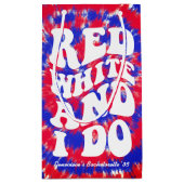 アメリカン 赤白 私は4日 独身最後の旅 スモールペーパーバッグ (裏面)