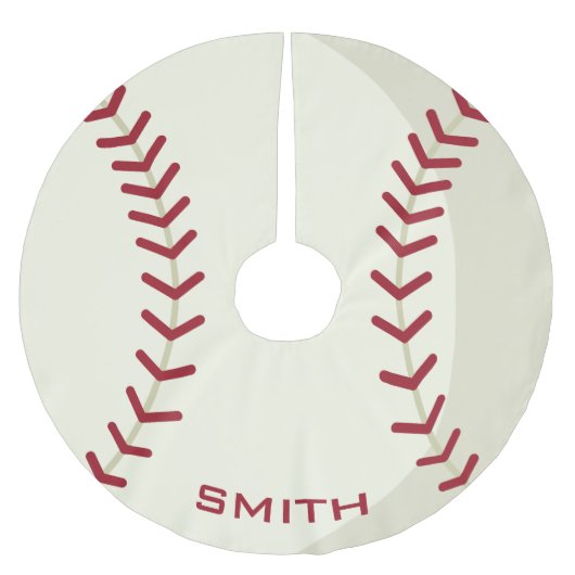 アメリカン·野球の公式クリスマス ブラッシュドポリエステルツリースカート (正面)