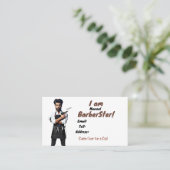 アメリカン, 89 mm x 51 mm名刺,理容師テーマ 名刺 (スタンド正面)