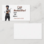 アメリカン, 89 mm x 51 mm名刺,理容師テーマ 名刺 (正面/裏面)