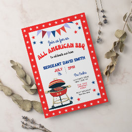 アメリカンBBQパーティーの招待状 招待状