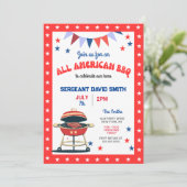 アメリカンBBQパーティーの招待状 招待状 (スタンド正面)