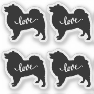 アメリカンEskimo犬ブリードラブx4ビニル シール