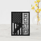 アメリカヴィンテージアメリカ国旗スノーボードスノーボードスノー カード (黄色い花)