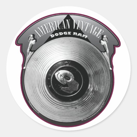 アメリカヴィンテージダッジラムハキャップ ラウンドシール (正面)