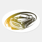 アメリカヴィンテージファストレースカーモータースポーツ 楕円形シール (正面)