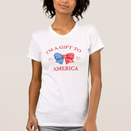 アメリカーナの女性シャツ | 私はアメリカの弓への贈り物だ Tシャツ