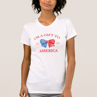 アメリカーナの女性シャツ | 私はアメリカの弓への贈り物だ Tシャツ