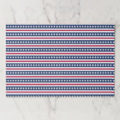 アメリカーナの星とストライプ紙ランチョンマット ペーパーパッド (正面)