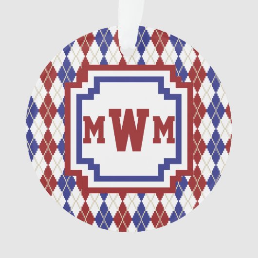 アメリカーナアーガイルアクリルオーナメント オーナメント (正面)