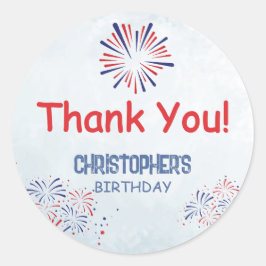 アメリカーナサマーリトルファイアークラッカー誕生日 ラウンドシール