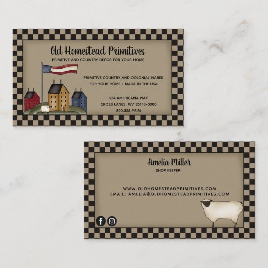 アメリカーナサルトボ初期のックス素朴国 名刺 (正面/裏面)