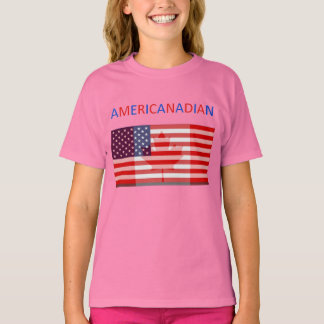 アメリカーナディアン女子リンガーティー Tシャツ