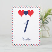 アメリカーナハーツのウェディングテーブルナンバー 招待状 (スタンド正面)