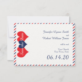 アメリカーナハート結婚式の日付の保存 セーブザデート