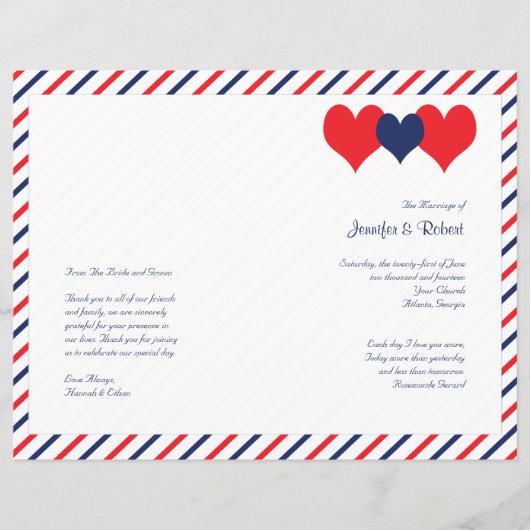 アメリカーナハート結婚式 プログラム (正面)