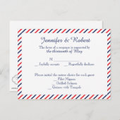 アメリカーナハート結婚式RSVPポストカード インビテーションポストカード (正面/裏面)