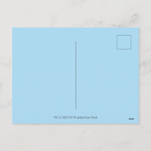 アメリカーナフォークアート満月の愛国者 シーズンポストカード (裏面)