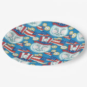 アメリカーナフォークアート満月の愛国者 ペーパープレート (アングル)