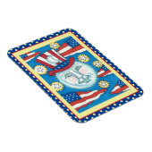 アメリカーナフォークアート満月の愛国者 マグネット (右側)