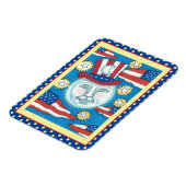 アメリカーナフォークアート満月の愛国者 マグネット (左側)