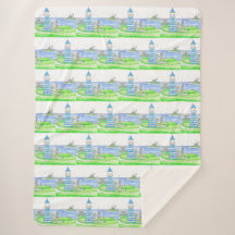 アメリカーナライトハウスラージシャーパブランケット