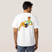 アメリカーナレトロ1950sピンアップガール tシャツ (裏面フル)