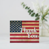 アメリカーナヴィンテージアメリカ国旗ありがとうはがき ポストカード (スタンド正面)