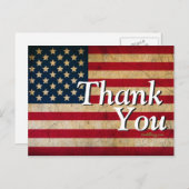 アメリカーナヴィンテージアメリカ国旗ありがとうはがき ポストカード (正面/裏面)
