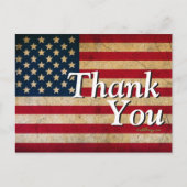 アメリカーナヴィンテージアメリカ国旗ありがとうはがき ポストカード (正面)