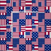 アメリカーナ赤白と青 ファブリック (タイル)