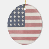 アメリカーナ赤白青ヴィンテージ国旗 セラミックオーナメント (左)