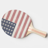アメリカーナ赤白青ヴィンテージ国旗 卓球ラケット (横)