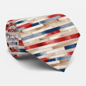 アメリカーナ赤白青愛国的木材選挙 ネクタイ (ロール)
