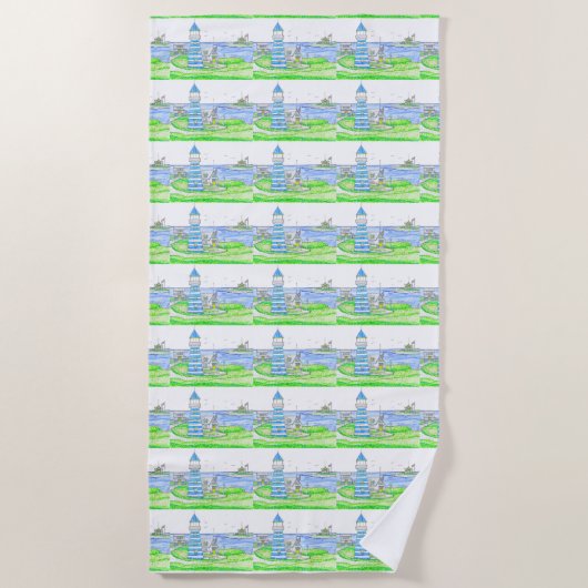 アメリカーナ2ライトハウスビーチタオル ビーチタオル (正面)