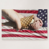 アメリカーナ – アイスクリームと国旗 ジグソーパズル (横)