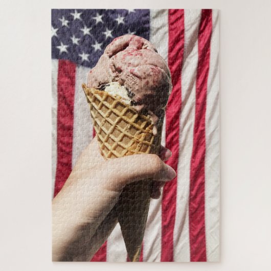 アメリカーナ – アイスクリームと国旗 ジグソーパズル (縦)