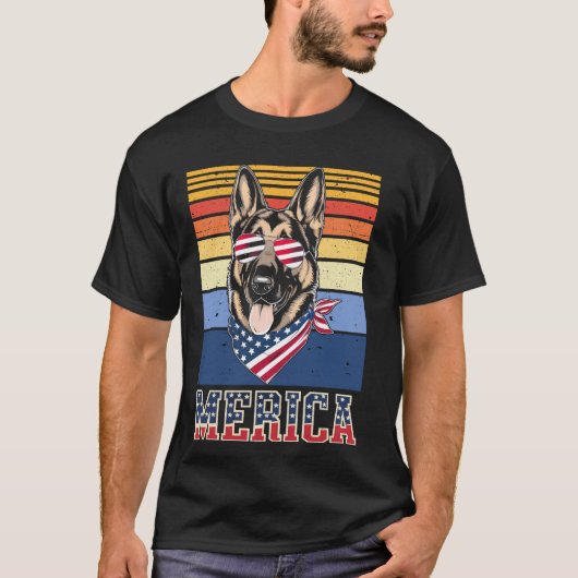 アメリカーナ・ジャーマンシェパード Tシャツ (正面)