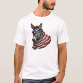アメリカーナ ドンキー フラグ イラスト Tシャツ (正面)
